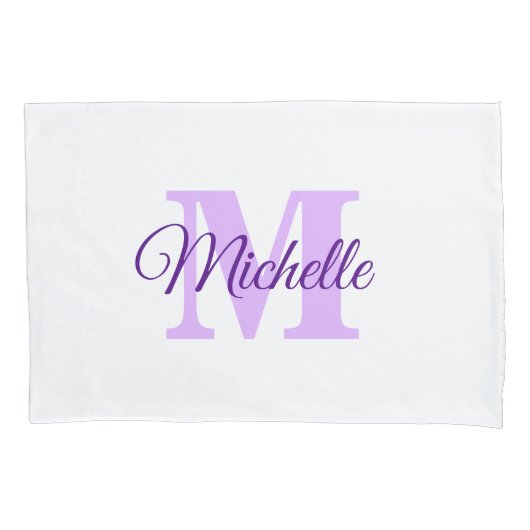 Gepersonaliseerde Monogram Custom Pillow Hoesje Kussensloop (Voorkant)