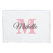 Gepersonaliseerde Monogram Custom Pillow Hoesje Kussensloop (Voorkant)