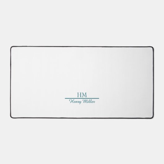 Gepersonaliseerde Monogram Desk Mat – Elegant Cust (Voorkant)