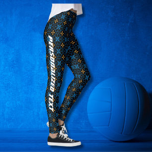 Gepersonaliseerde Monogram Elegant Patroon Legging