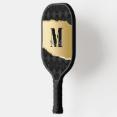Gepersonaliseerde Monogram Elegant Script Naam Pickleball Paddle (Links)