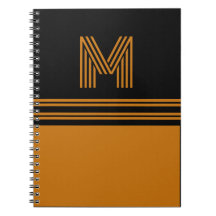 Gepersonaliseerde Monogram Elegant Zwart & Bruin