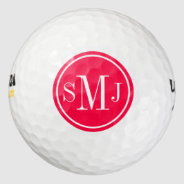 Gepersonaliseerde Monogram en Amerikaans Roos Lijs Golfballen