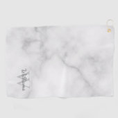 Gepersonaliseerde monogram en de Marmer van de Naa Golfhanddoek (Horizontaal)