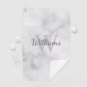 Gepersonaliseerde monogram en de Marmer van de Naa Golfhanddoek (Insitu)