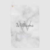 Gepersonaliseerde monogram en de Marmer van de Naa Golfhanddoek (Voorkant)