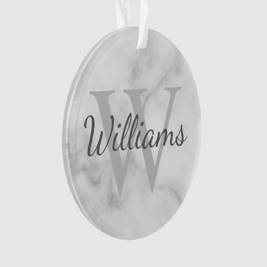 Gepersonaliseerde monogram en de Marmer van de Naa Ornament (voorkant)