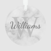 Gepersonaliseerde monogram en de Marmer van de Naa Ornament (achterkant)