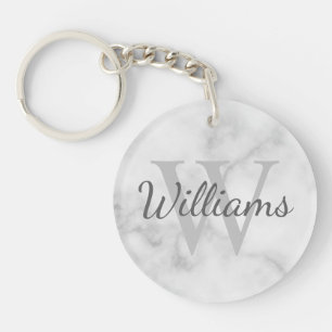 Gepersonaliseerde monogram en de Marmer van de Naa Sleutelhanger