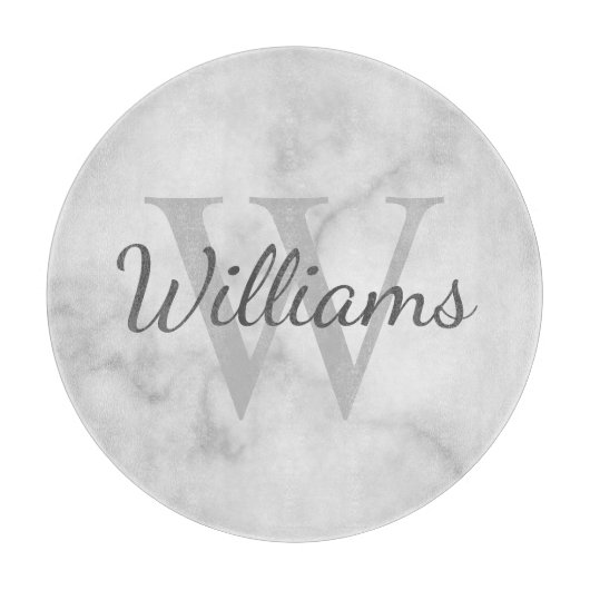 Gepersonaliseerde monogram en de Marmer van de Naa Snijplank (Voorkant)