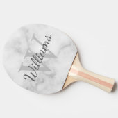 Gepersonaliseerde monogram en de Marmer van de Naa Tafeltennisbatje (Zijkant)