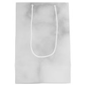 Gepersonaliseerde monogram- en familienaam marmer medium cadeauzakje (Achterkant)