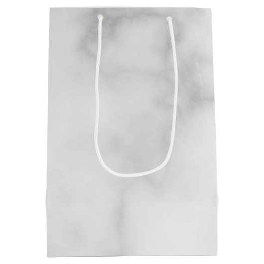 Gepersonaliseerde monogram- en familienaam marmer medium cadeauzakje (Achterkant)