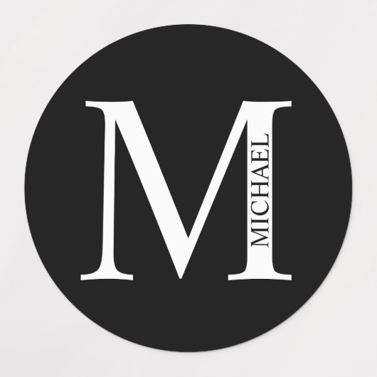 Gepersonaliseerde monogram- en naamlabels labels (Design 1)
