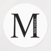 Gepersonaliseerde monogram- en naamlabels labels (Design 2)