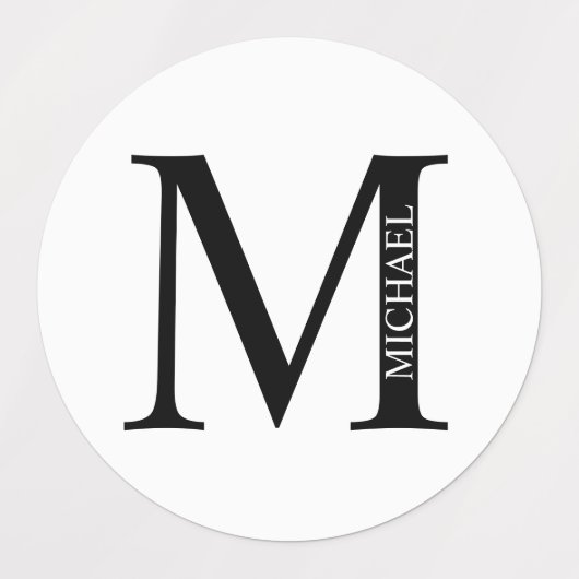 Gepersonaliseerde monogram- en naamlabels labels (Design 2)