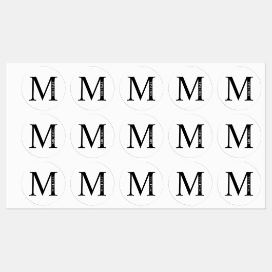 Gepersonaliseerde monogram- en naamlabels labels (Vel)