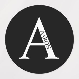 Gepersonaliseerde monogram- en naamlabels labels