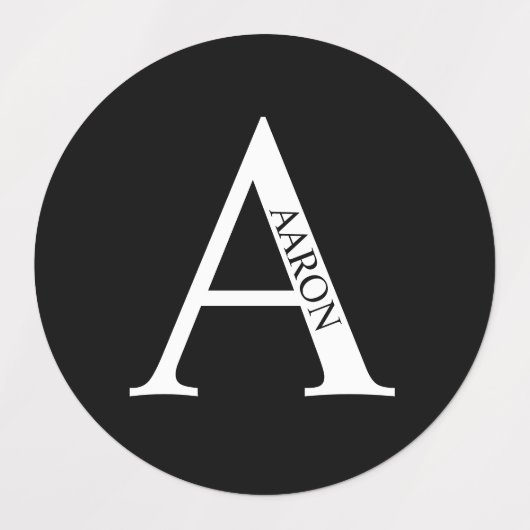 Gepersonaliseerde monogram- en naamlabels labels (Design 1)