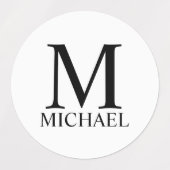 Gepersonaliseerde monogram- en naamlabels labels (Design 2)