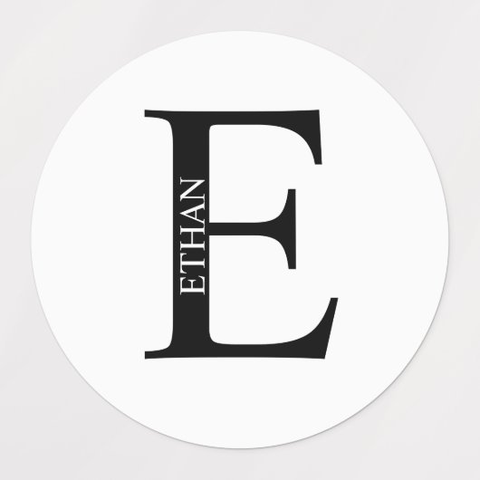 Gepersonaliseerde monogram- en naamlabels labels (Design 1)