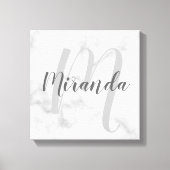 Gepersonaliseerde monogram en naammarkering canvas afdruk (Voorkant)