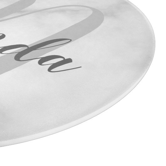 Gepersonaliseerde monogram en naammarkering snijplank (Hoek)