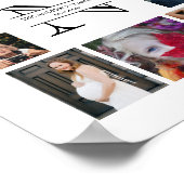 Gepersonaliseerde monogram Familie 10 Foto Collage Poster (Hoek)