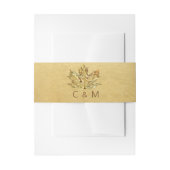 Gepersonaliseerde Monogram Faux Gold Leaf Bruiloft Uitnodigingen Wikkel (Voorkant Voorbeeld)