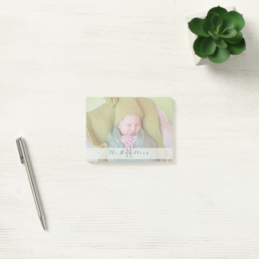 Gepersonaliseerde Monogram Foto Post it Notes (Kantoor)