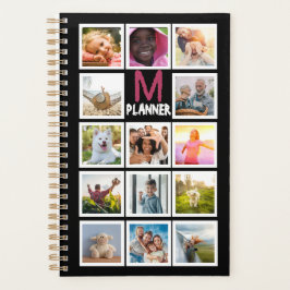 Gepersonaliseerde Monogram Fotocollage Planner - D