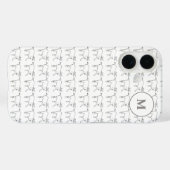 Gepersonaliseerde Monogram Geit Black & White Line Case-Mate iPhone Case (Achterkant (horizontaal))