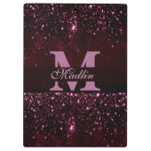 gepersonaliseerde monogram glitter klembord (Achterkant)