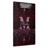 gepersonaliseerde monogram glitter klembord (Rechts)