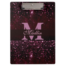 gepersonaliseerde monogram glitter klembord