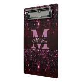 gepersonaliseerde monogram glitter mini klembord (Angled2)