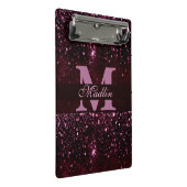 gepersonaliseerde monogram glitter mini klembord (Schuin)
