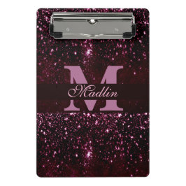 gepersonaliseerde monogram glitter mini klembord