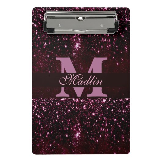 gepersonaliseerde monogram glitter mini klembord (Voorkant)