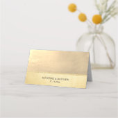 Gepersonaliseerde Monogram Gold Heart Diamond Wedd Plaatskaartje (Achterkant)