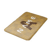 Gepersonaliseerde Monogram Gold Luxury Elegant Abs Badmat (Gekanteld)