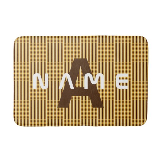 Gepersonaliseerde Monogram Gold Luxury Elegant Abs Badmat (Voorkant)