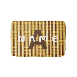 Gepersonaliseerde Monogram Gold Luxury Elegant Abs Badmat