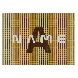 Gepersonaliseerde Monogram Gold Luxury Elegant Abs Snijplank