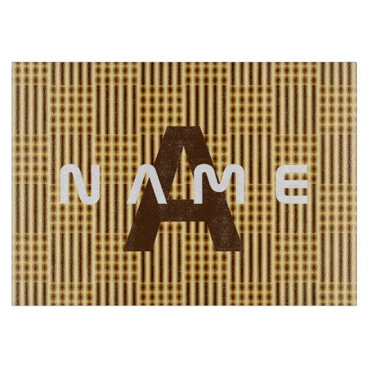 Gepersonaliseerde Monogram Gold Luxury Elegant Abs Snijplank (Voorkant)
