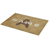 Gepersonaliseerde Monogram Gold Luxury Elegant Abs Snijplank (Hoek)