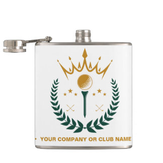 Gepersonaliseerde Monogram Golf Club Naam Heupfles