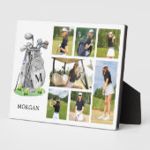 Gepersonaliseerde Monogram Golf Fotocollage Fotoplaat (Zijkant)
