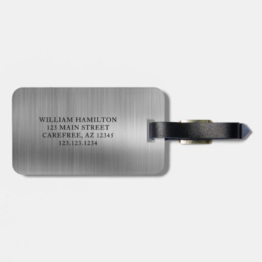 Gepersonaliseerde Monogram Golf Swing Bagagelabel (Achterkant horizontaal)