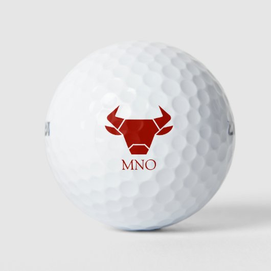 Gepersonaliseerde Monogram Golfbal – Aangepaste Lo Golfballen (Voorkant)